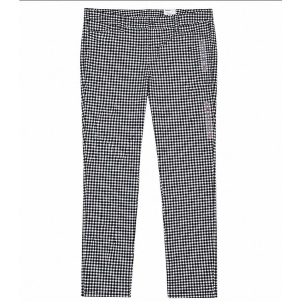 Old Navy High Rise Pixie Pant Ankle Skinny Black White Gingham Plus Size 24